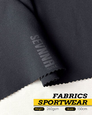 Ύφασμα για ρούχα γιόγκα 260gsm με ελαστικότητα, αντιοσμητικό και ανακυκλωμένο πολυεστέρα-σπαντέξ για αθλητικά ρούχα