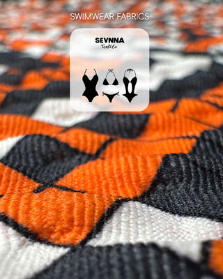 Υψηλή αντοχή χρώματος υφάσματα κολύμβησης με προστασία από τον ήλιο UPF 50+ και 95% ανακυκλωμένο νάιλον