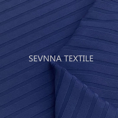 290gsm η ανακυκλωμένη εγκύκλιος υφάσματος Swimwear πλέκει τη ραβδωτή ένδυση παραλιών μπικινιών