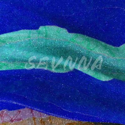 Περιβαλλοντικά φιλικό Jacquard διπλό πλεκτό ύφασμα με μεταλλικό φινίρισμα