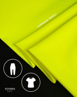 Κίτρινο 152cm πλάτος Polyester Spandex ύφασμα με υψηλή ελαστικότητα