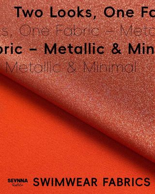 Ύφασμα διπλής πλέξης βάρους 230gsm με ανακυκλωμένο νάιλον και μεταλλικό φινίρισμα για το καλοκαίρι και το φθινόπωρο