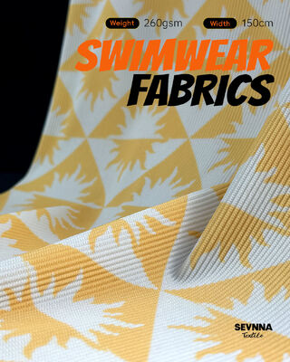 Ύφασμα κολύμβησης 260gsm υψηλής αντοχής στο χλώριο UPF 50+ με υφή για ανθεκτικά μαγιό