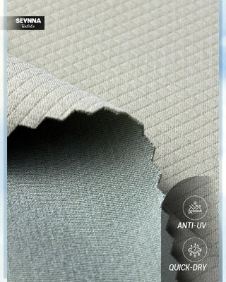 260gm Ανακυκλωμένο πολυεστέρας Jacquard στυλ διπλό πλεκτό ύφασμα για άνετα και ανθεκτικά υφαντικά προϊόντα