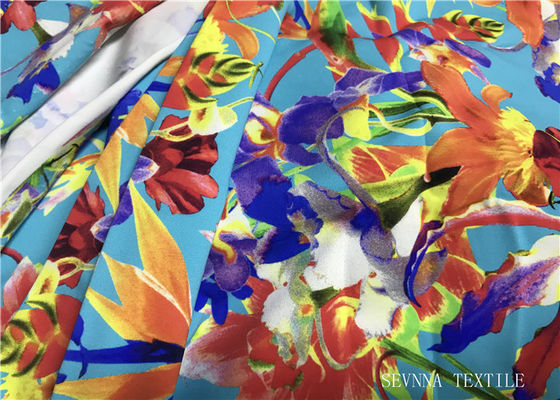 Μίνι Floral έντυπο υλικό υφάσματος μπικινιών, ύφασμα κοστουμιών λουσίματος 180gsm Lycra