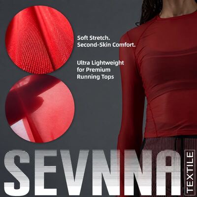 75GSM UPF 30+ Εξαιρετικά Ελαφρύ Ύφασμα PA LYCRA SPORT Stretch για Μπλούζες Τρεξίματος SP7915