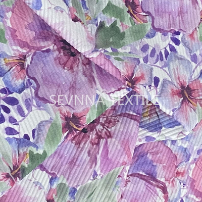 UPF 50 ανακυκλωμένο Swimwear υφάσματος μπικίνι λουσίματος τεντωμάτων Eco ραβδωτό υψηλό