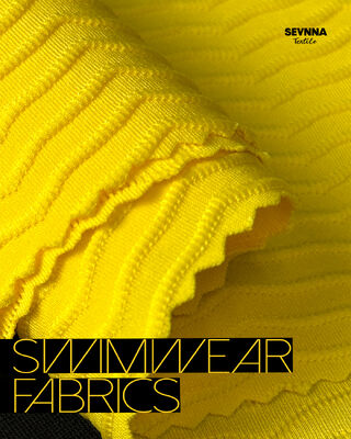 Πρωταθλητικό υλικό κολύμβησης με 85% ανακυκλωμένο πολυεστέρα + 15% σπάντεξ, πλάτος 125cm και υψηλή αντοχή για μαγιό