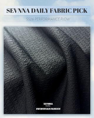 Υψηλής αντοχής στο χλώριο υφασμένο ύφασμα κολύμβησης με 98% ανακυκλωμένο πολυεστέρα και προστασία UPF 50+