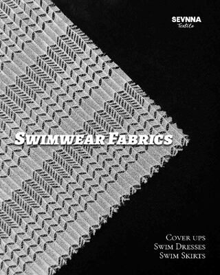 Adults Striped Recycled Swimwear Fabric Sustainable Material for Eco Friendly Swimwear Production and Durable Performance